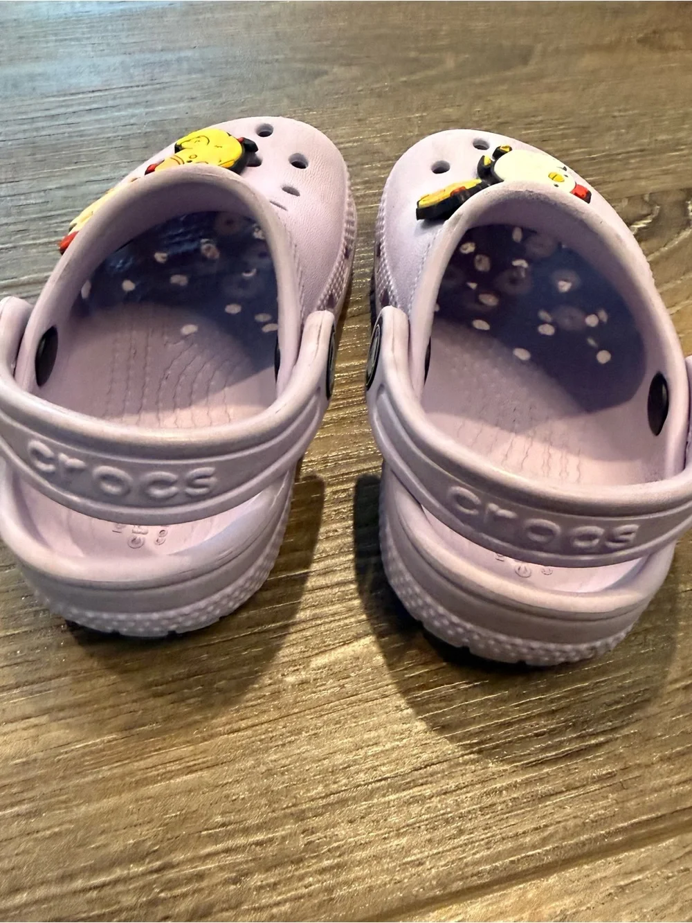 CROCS Kids Lavender Slip-On Clogs with Chick Charms